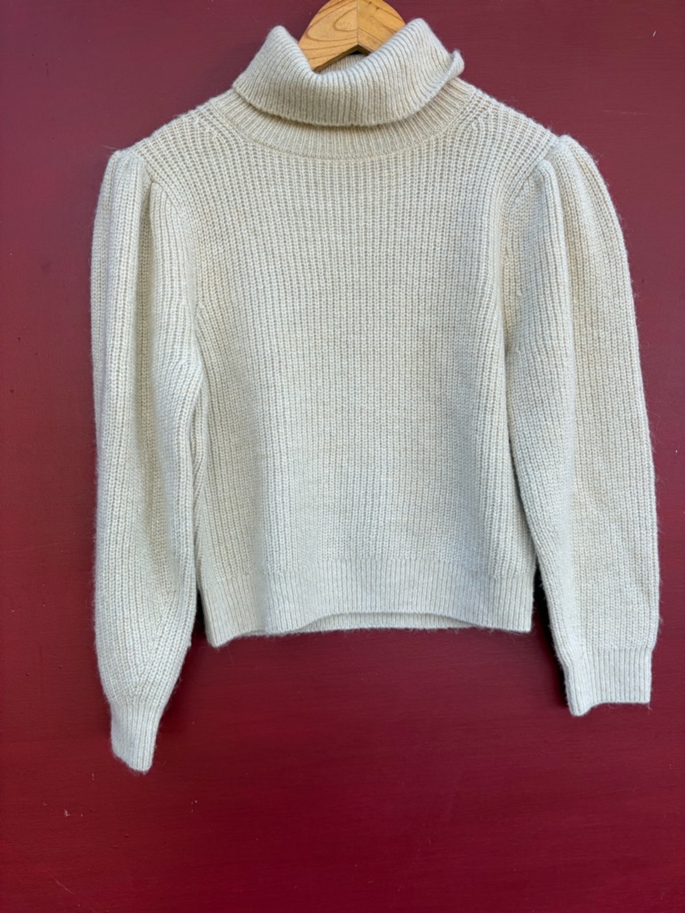 J Crew Cropped Puff Sleeve Sweater